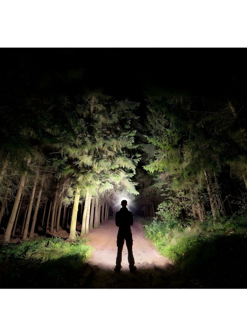 Headlamp 2-Pack, 1300 Lux Ultra-Light Bright LED Headlights with White Red Light, 6 Modes Battery-Operated Lightweight Waterproof Head Flashlight for Camping Running Cycling Emergency - Image 2